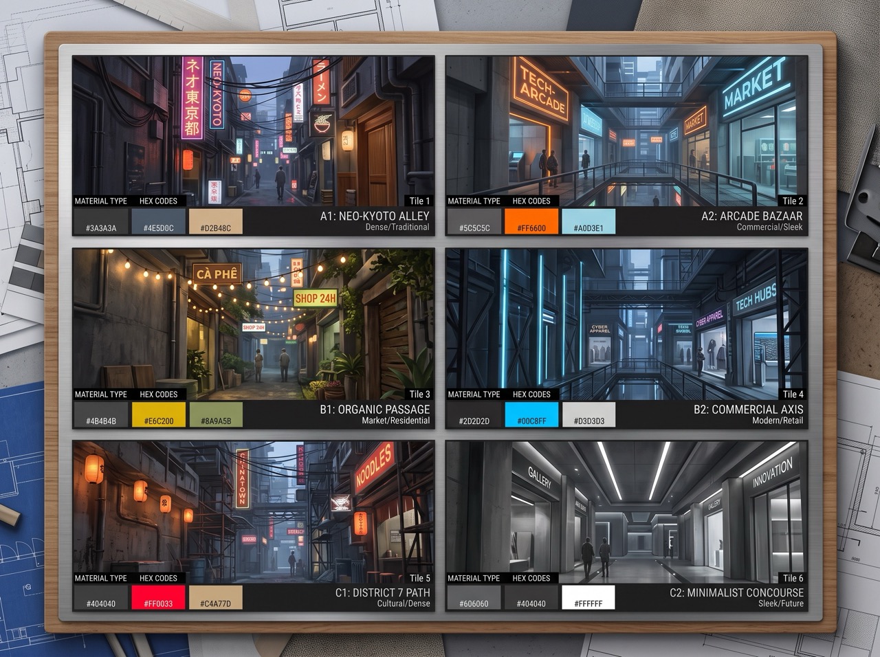 ConceptForge Environment Tile Grid