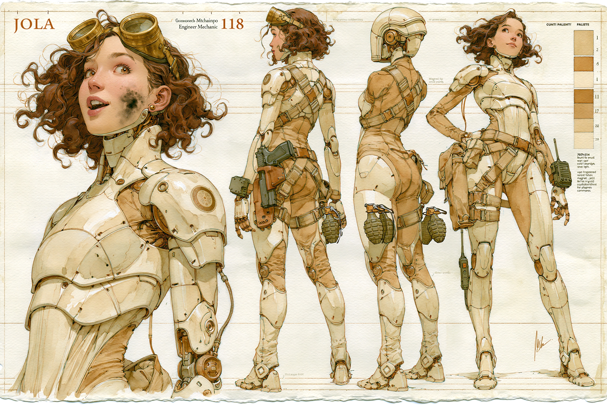 ConceptForge Character Turnaround Sheet