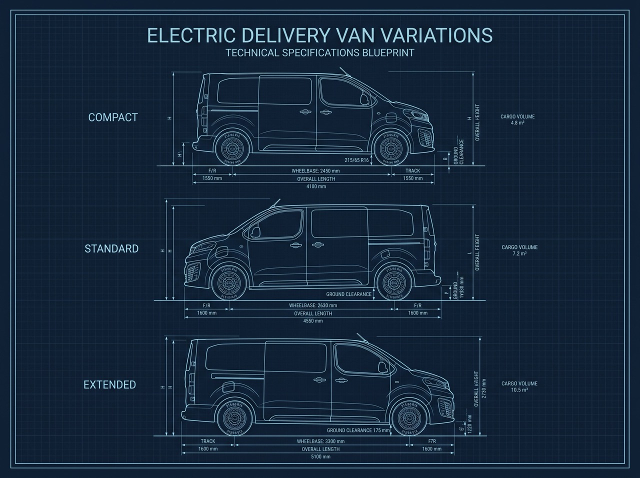 Vehicle Fabrique Side View Blueprint Sheet