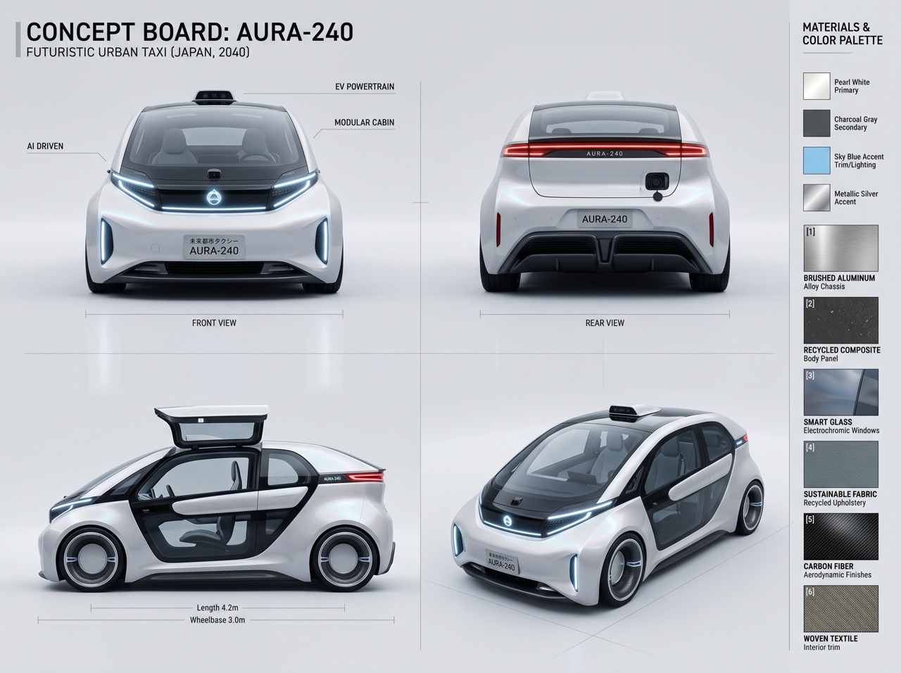 Vehicle Fabrique Multi-View Concept Board